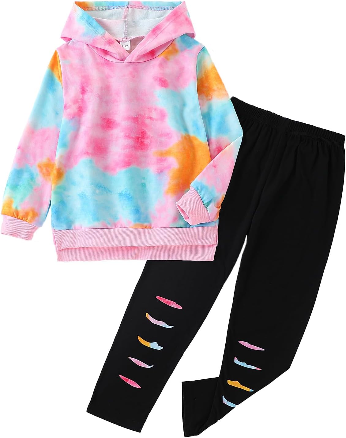 Kid Girls Clothes - Girls Outfits Tie Dye Tops and Leggings Pants 2 Piece Spring Clothes Set