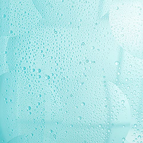 Teal Bathroom Plastic Shower Curtain with Magnets