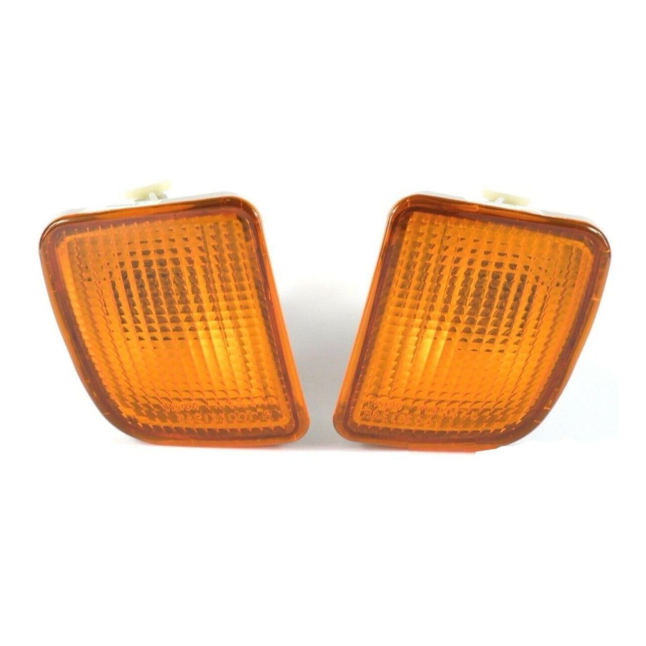 GGDZTMNB Pair Bumper Park Signal Light Lamp Assembly Set Fits Chrome (Crystal)-Housing Amber-Lens Incandescent-Lighting Technology 12507500 TO2530128 PBPSLLASF10TTP199800