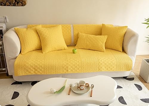 Miniatura 5 de vctops Funda de sofá con bordado geométrico de granja, funda de algodón acolchada para sofá modular, funda antideslizante para sofá, protector de