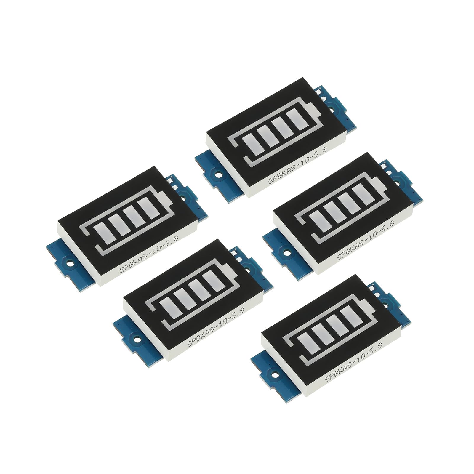 MECCANIXITY 4Pcs Battery Indicator Display Capacity 1S 3.7V LED Display Blue Battery Charge Indicator for Electric Vehicle Battery Car