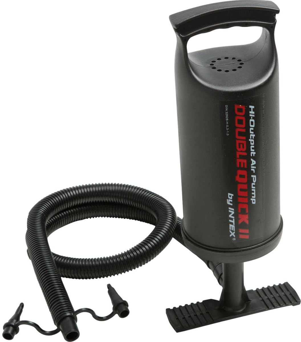 Double Action Hand Air Pump - Comes with 3 Nozzle Sizes to Fit Most Valves