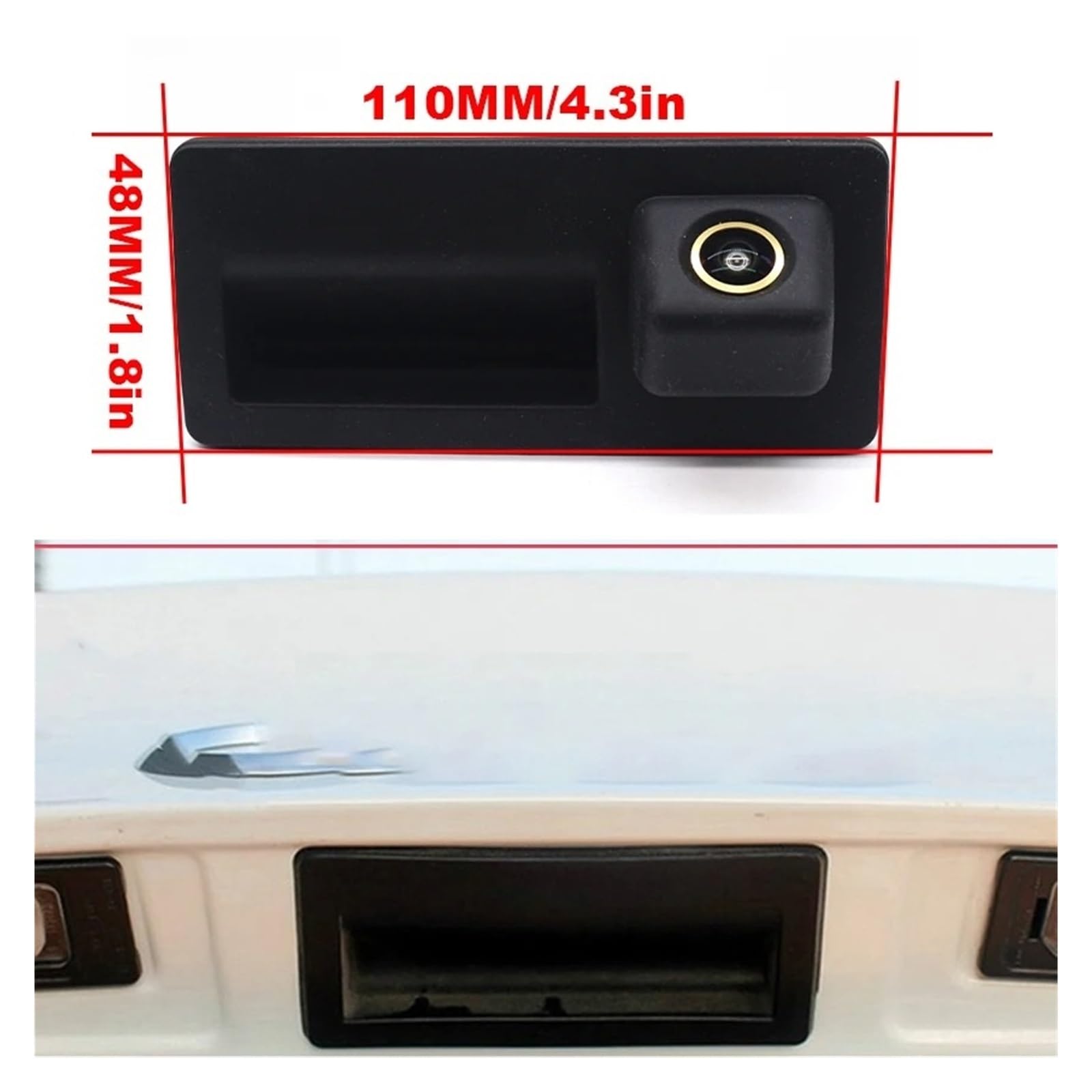 Zamiennik kamery cofania do VW Tiguan I 5N B7 2007-2017 HD uchwyt bagażnika samochodu kamera cofania CCD noktowizor kamera cofania (złoty prostownik CAM) (Golden CAM WIFI)