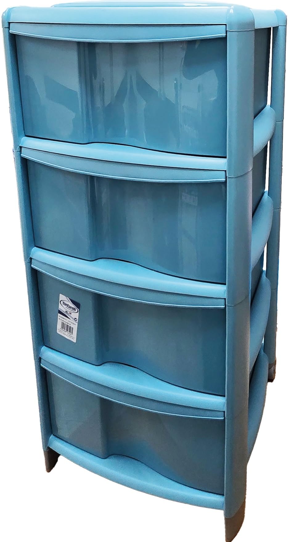Tontarelli Cassettiera Bambù 4 Cassetti Colore Panna - 9022069159 - Contenitore In Plastica Per Casa E Ufficio - 4