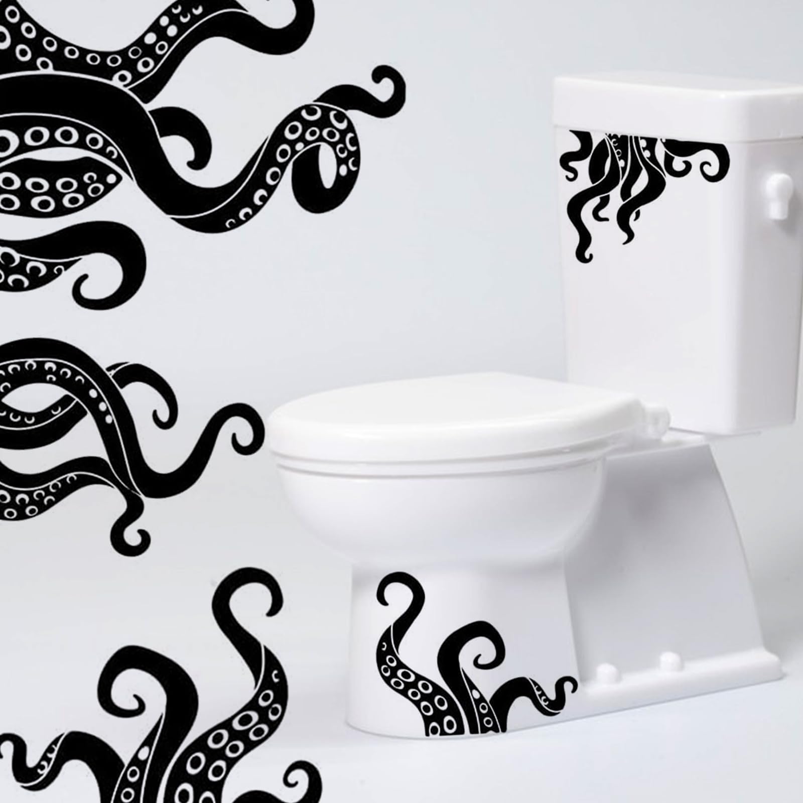 SUPERDANT Tentacoli di Polpo Nero Decorazioni Da Parete Animali Marini Adesivo Murale Home Art Decor Vinyl Wall Art Decal Octopus Decor per Bagno Vasca Da Bagno Adesivi per Decorazioni Da Parete