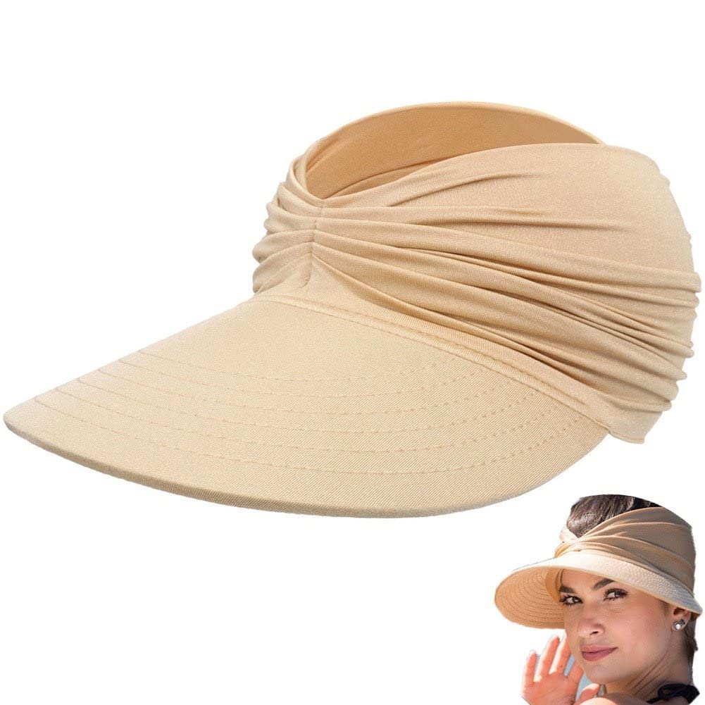 Wudaizhi Women's Camel Sport Sun Visor Hats,Empty Baseball Sun Cap, Sunhats With Uv Protection,Sun Hats For Young Girls Beach