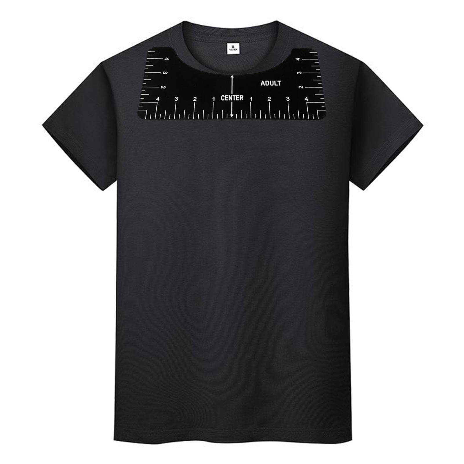 ATORSE 4X T-Shirt Ruler Guide Alignment Tool Fabric Cutting Calibration Tool Black