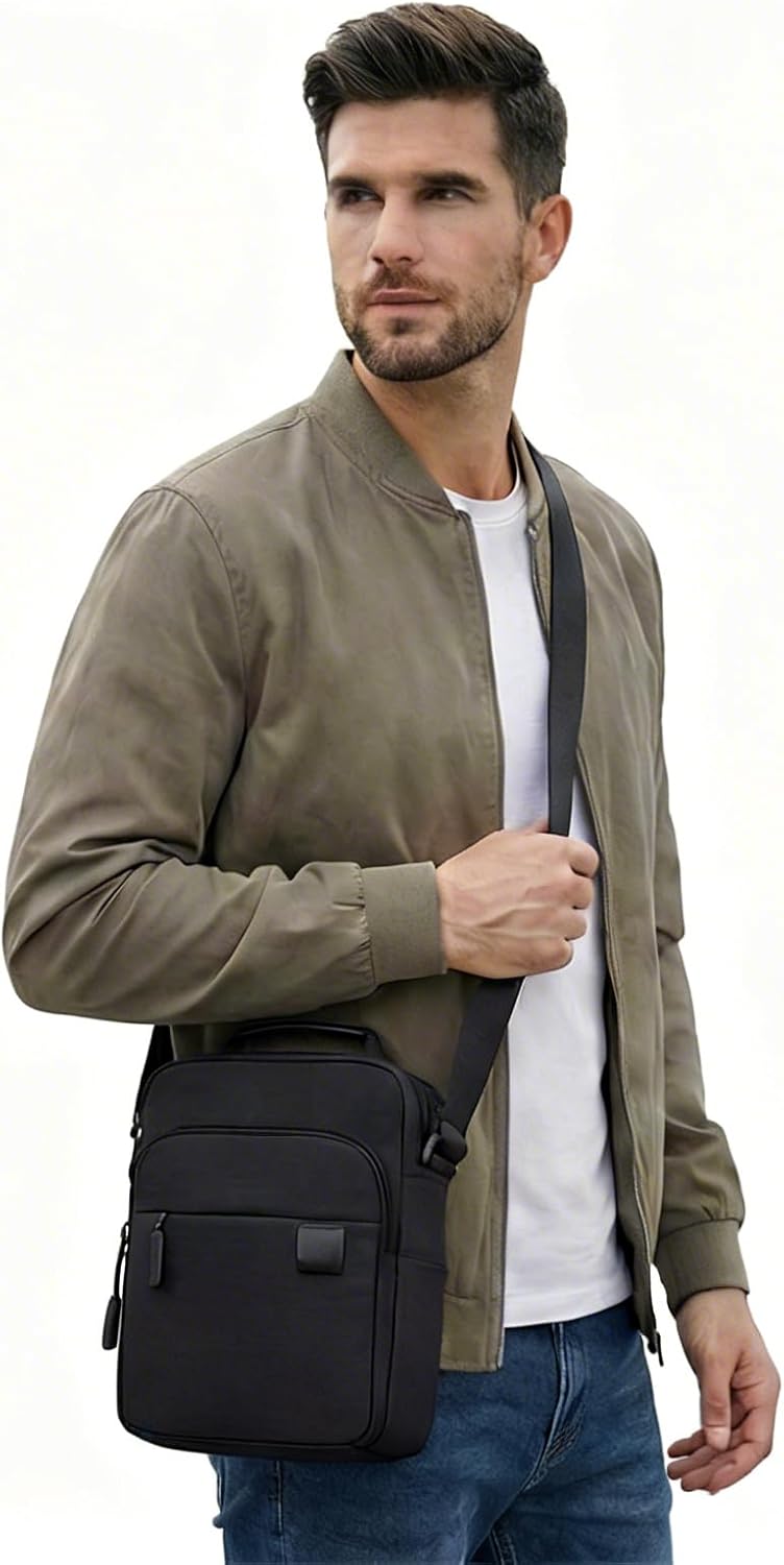 Men Anti Theft Crossbody Sling Satchel Large Capacity Lightweight Man Bag for Trave... - Image 8