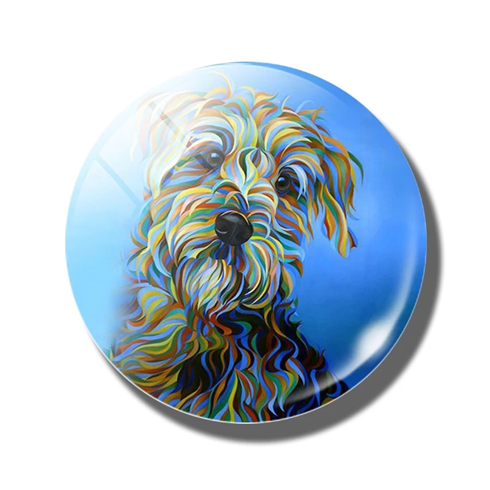 Fridge Magnets 6pcs 30 MM Fridge Magnet Lover Glass Dome Magnetic Refrigerator Stickers Note Holder Home Decoration(Color-20)