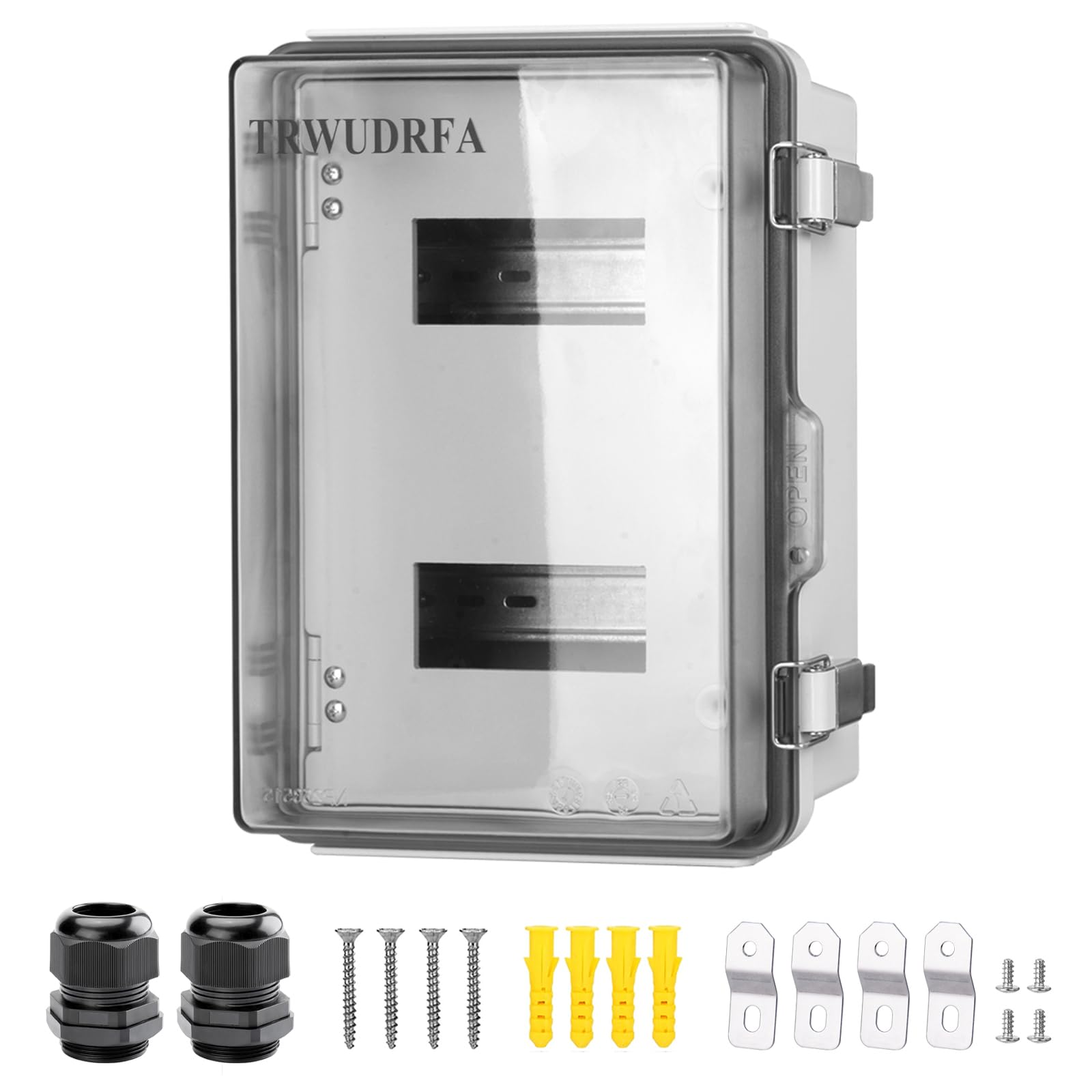 Coffret Electrique Etanche pour l'extérieur - Boîtier de distribution IP65 apparent pour 12 modules avec porte transparente et porte intégrée - Boîtier électrique DIY en plastique ABS Boîtier