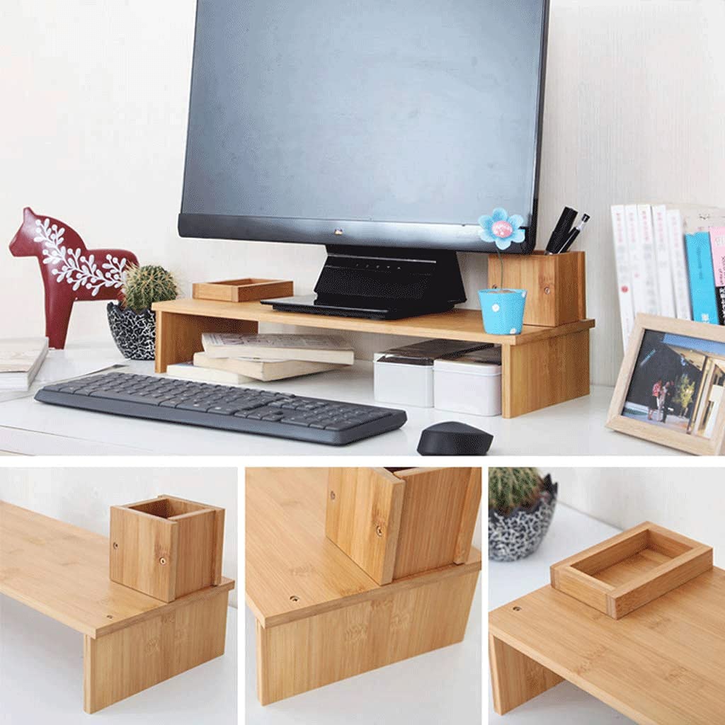 Computer Monitor Heightening Stand Base Desk Display Increased Shelf Desktop Bracket Storage