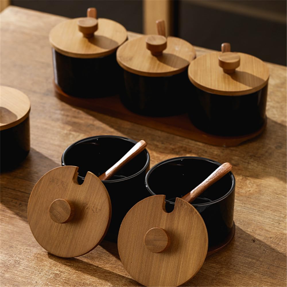 2er-Pack Vintage-Porzellan-Gewürzgläser mit Löffel, stilvolle Zucker, Salz, Kaffee und Gewürzbehälter, elegante Küchen-Organizer für Tee- und Zucker-Aufbewahrung
