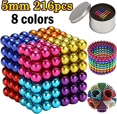 216 magnético Bolas 5 mm muchos Colores magnético instudrie magnético,8 colores (8 colores 216 magnético Bolas 5 mm)