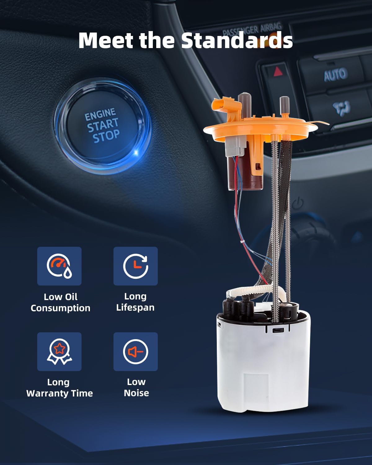 ECCPP Electric Fuel Pump Module Assembly w/Sending Unit Replacement for Ford F250 F350 Super Duty 2011 2012 2013 2014 2015 2016 V8 6.2L E2582M