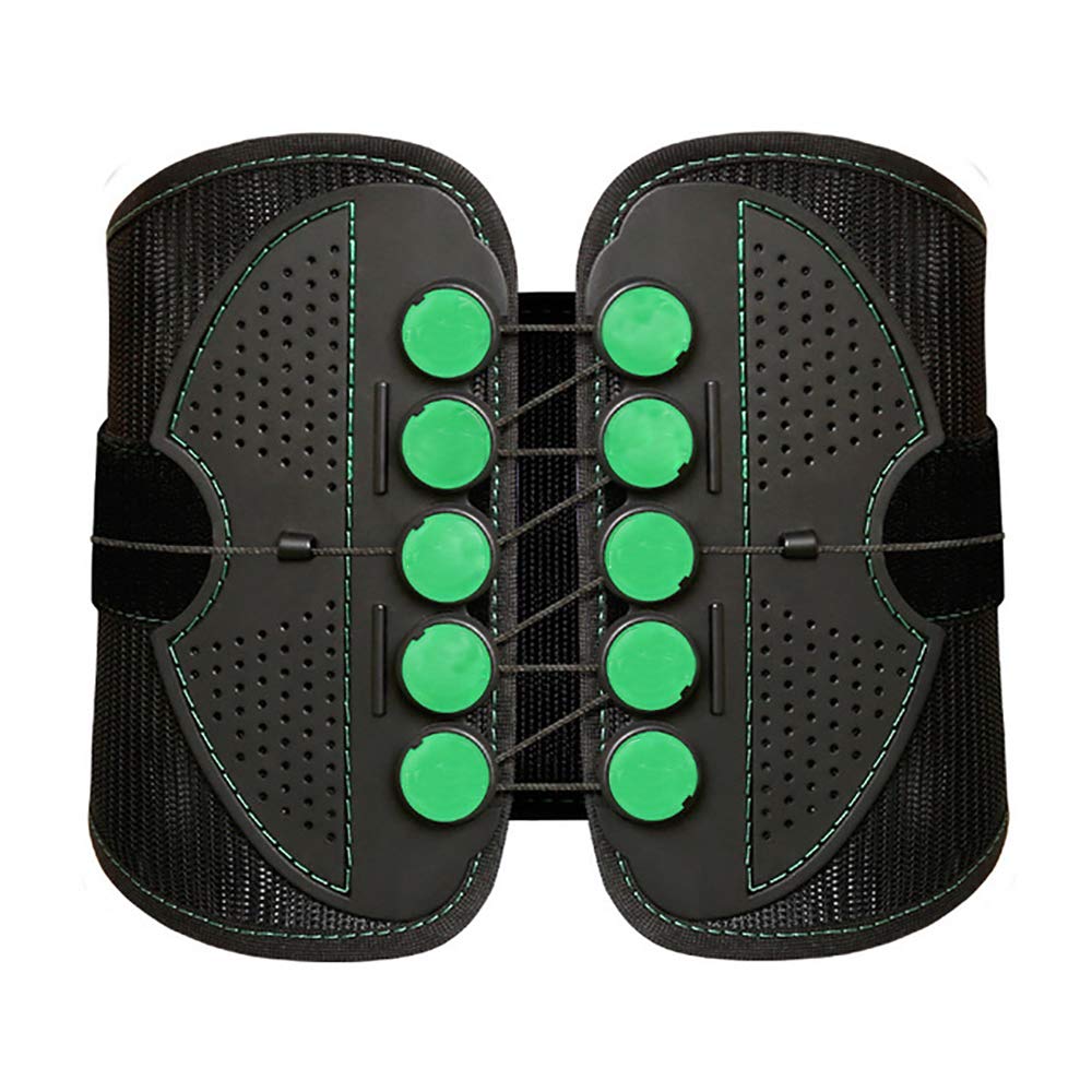 Faja Lumbar Fitness - Soporte Lumbar con Correas de tracción de compresión Fuerte de Doble Banda - para el Alivio del Dolor Lumbar - Tracción de polea,S