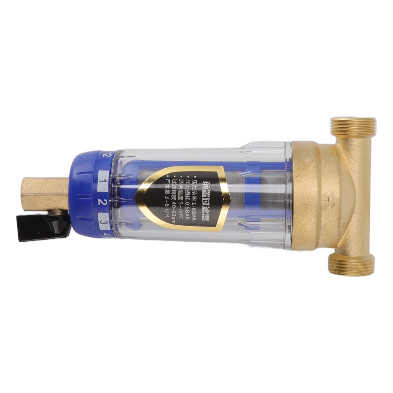 intera casa girare giù sedimenti di sedimenti per la filtro per acqua rubinetto intera casa pre -acqua filtro raffinato testa di rame giù con rame puro a 6 punti