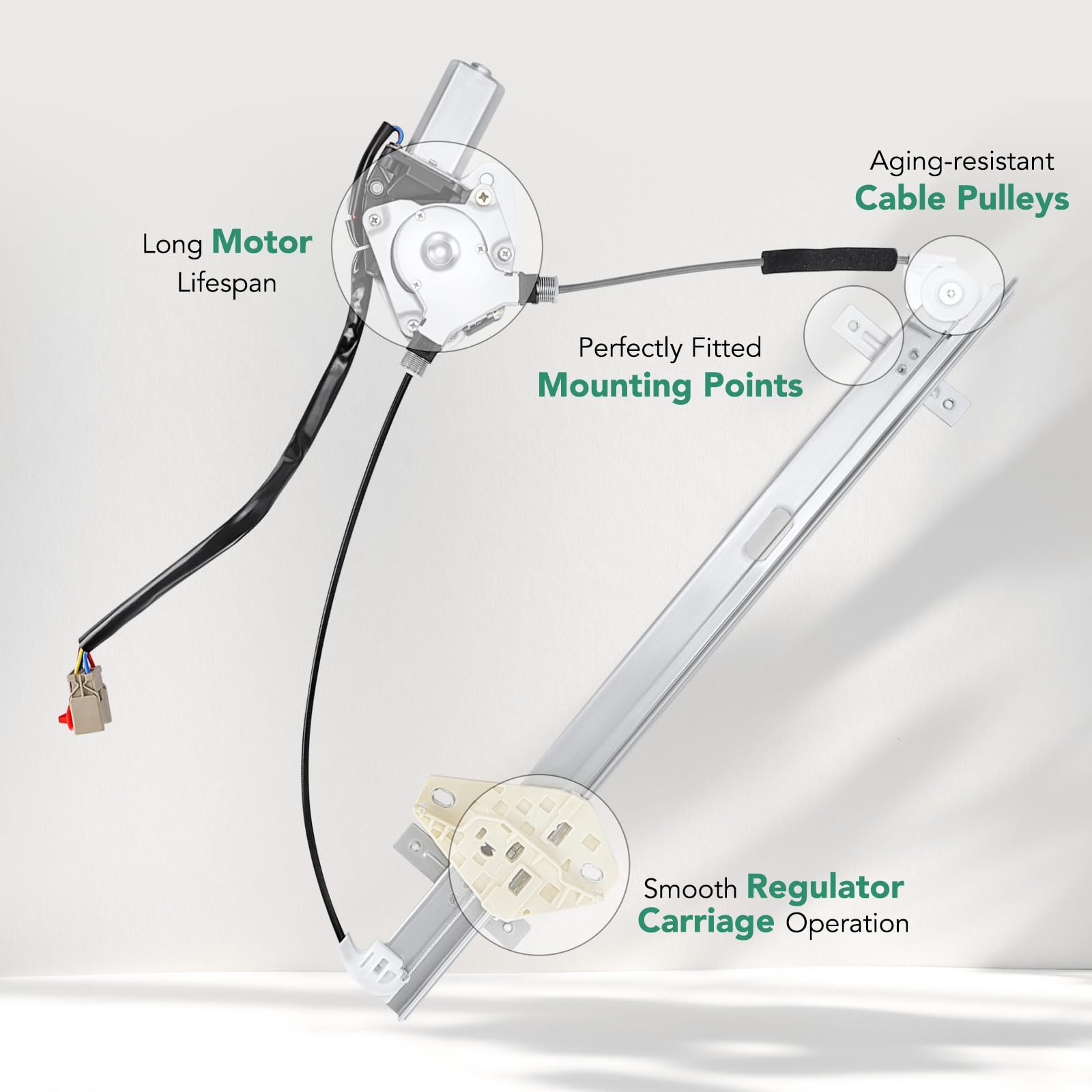 Windo　604590 Amazon.com: BOXI Front Driver Side Power Window Regulator
