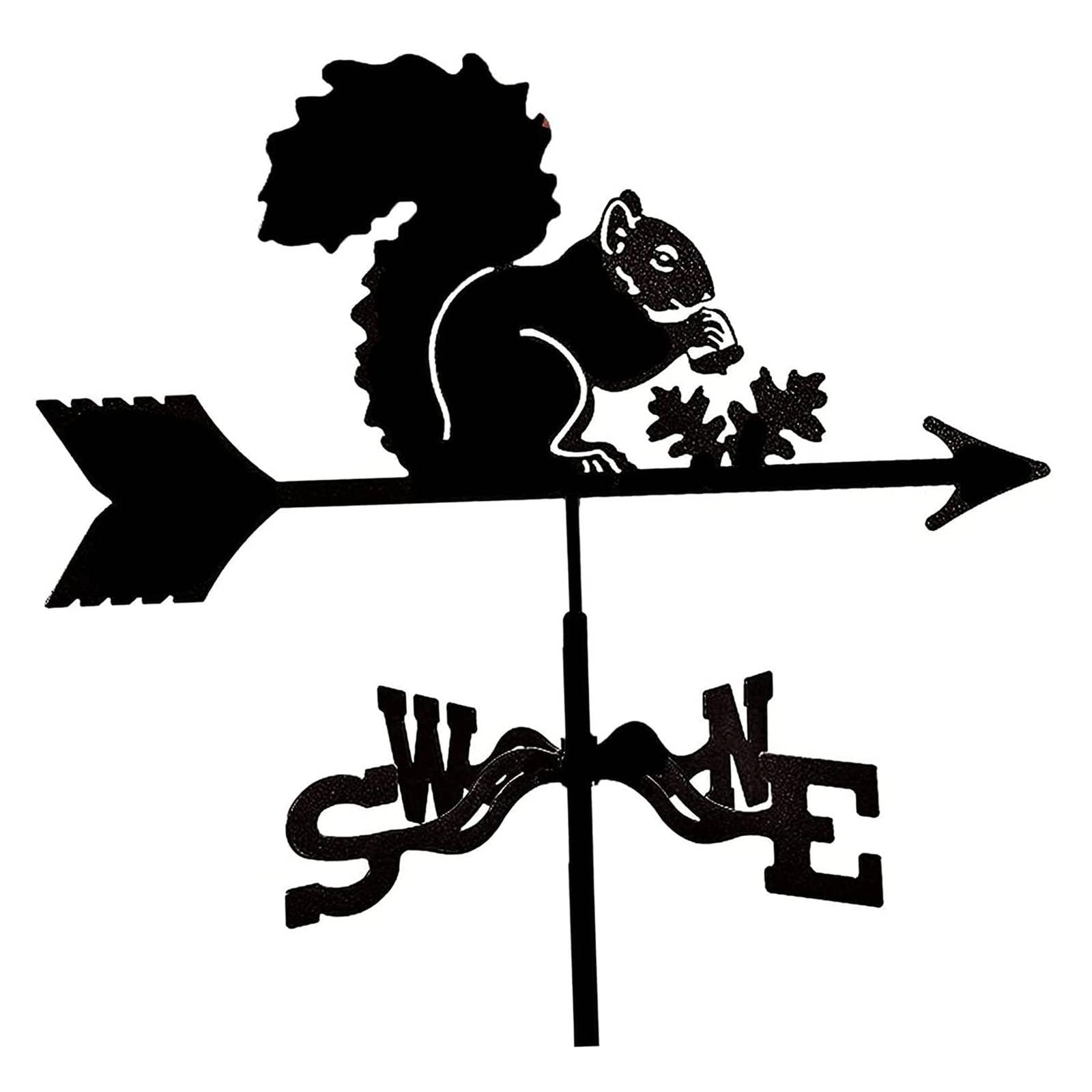MagiDeal Girouette en Métal, Figurines pour Jardin, Outil De Mesure Professionnel, Girouette Con Support pour Extérieur, Ferme, Cour, Tonnelle- écureuil