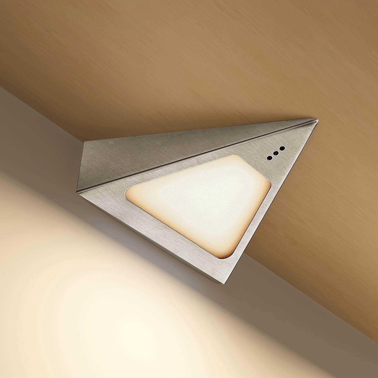 LED Unterschrankleuchten (Unterbauleuchte) Odia dimmbar mit Bewegungsmelder (Modern) in Alu aus Edelstahl (5 flammig,) Wohnzimmerleuchte