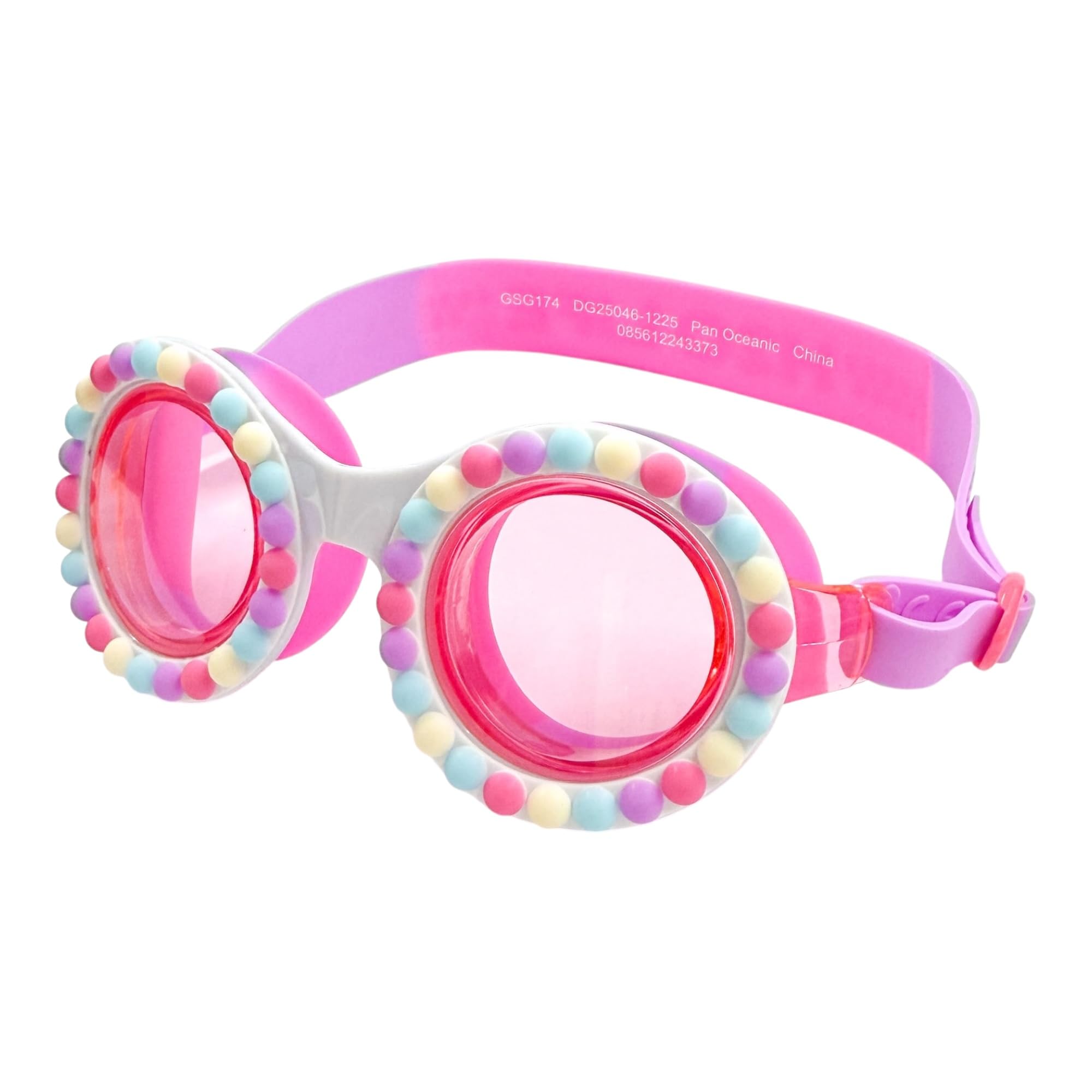 Mädchen-Schwimmbrille für Kinder, Premium-Schwimmbrille mit Sprinles, Strasssteinen und lustigen Designs