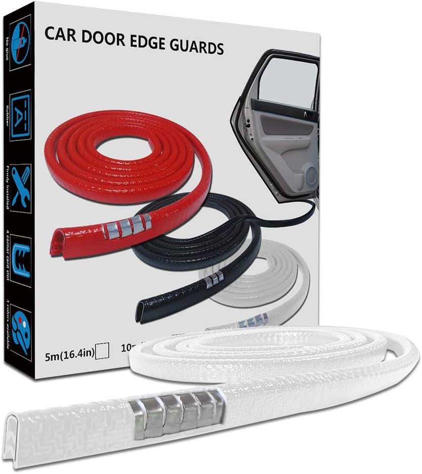 LEADTOPS Car Door Edge Guards, 16.4FT 5M U Shape Moulding Rubber Edge