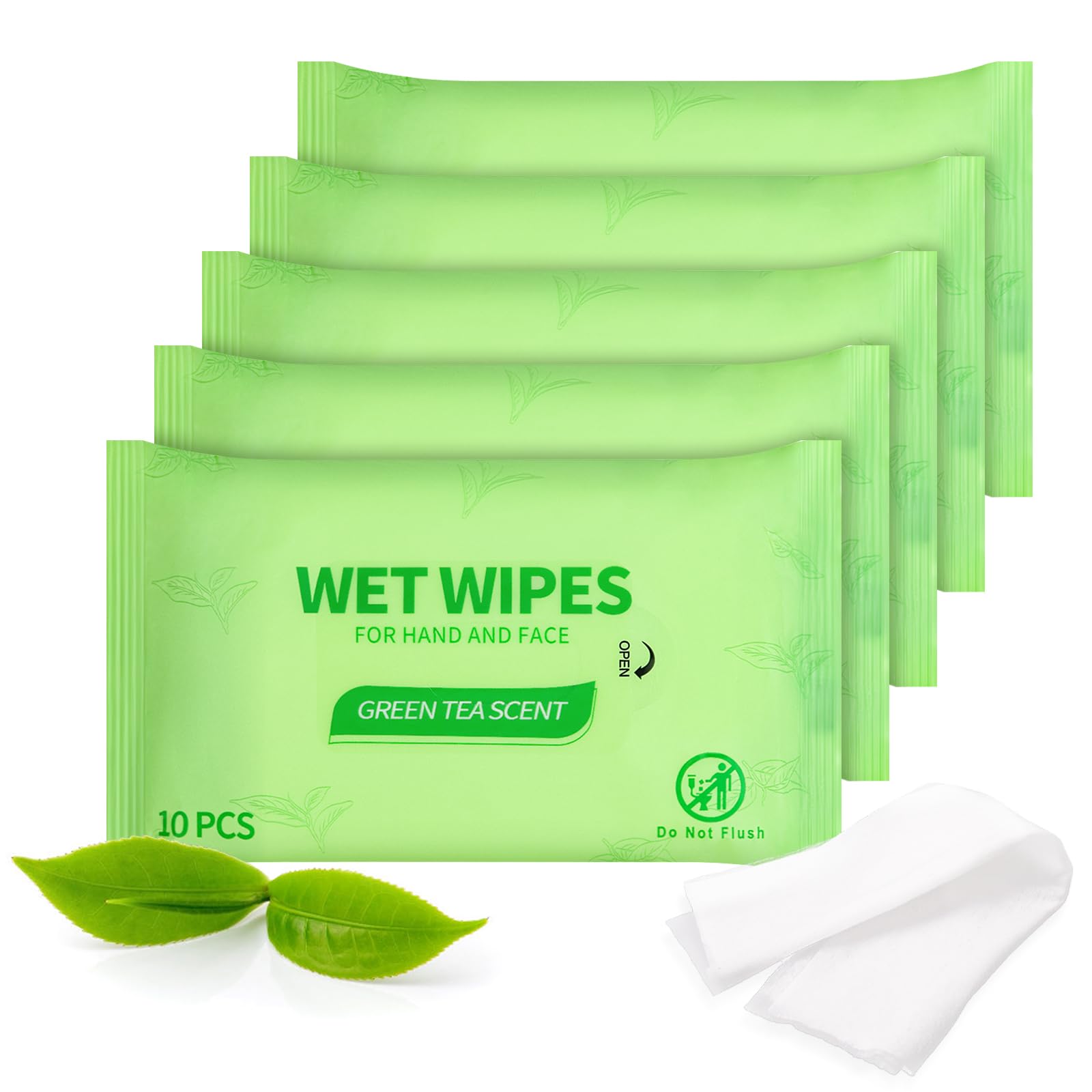 Tea Wet Wipes Bulk for Homeless, Clean Face Hands Quickly, Green Tea Wet Wipes Bulk for Homeless, Perfect for Hiking Camping Travel Outdoor (25)