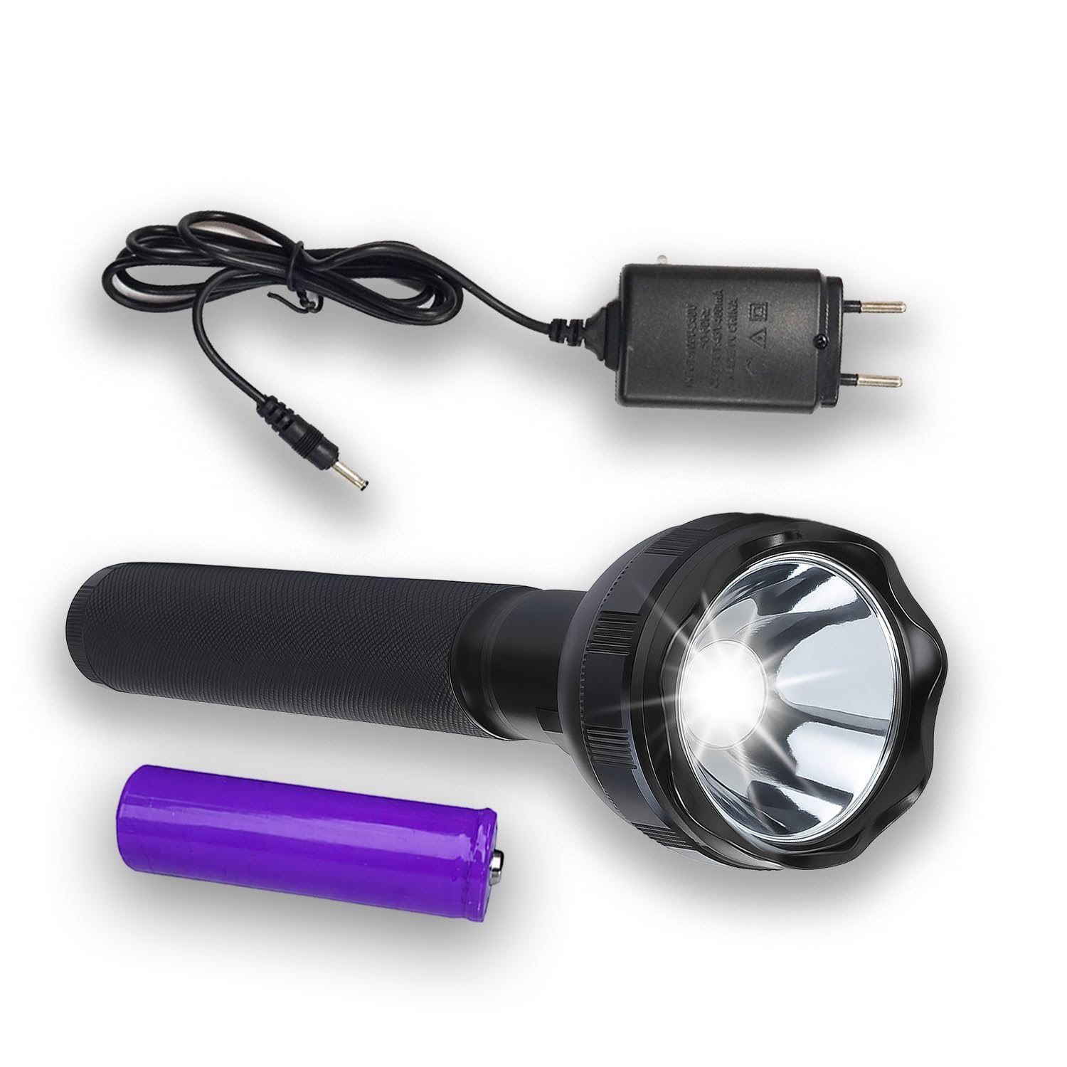 Rechargeable High Power LED Torch Featuring Long Range Focus Beam, Rear Utility Light, Durable Body, Anti-Slip Grip, Perfect for Emergency Preparedness, Camping, Fishing, Travel & Indoor Use-image-15