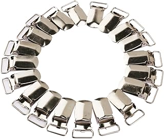 COHEALI 20 Peças Clipes De Suspensório De Metal Clipes De Suspensório De Chupeta Clipes De Suspensório Para Chupeta Homens E Mulheres Babador Mamilo Curto