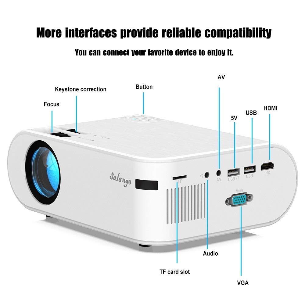 Mini proiettore supporta 1080P full HD home theater 2800 lumen video proiettore