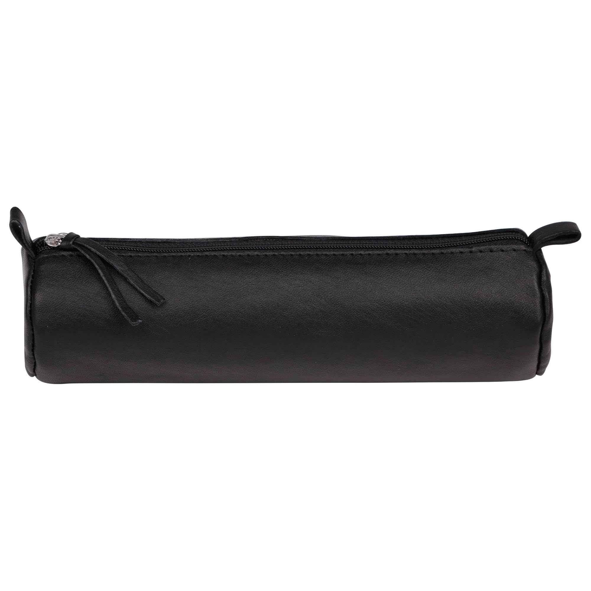 Clairefontaine Trousse Scolaire Ronde Noire Ø5,5x22 cm Cuir d'Agneau