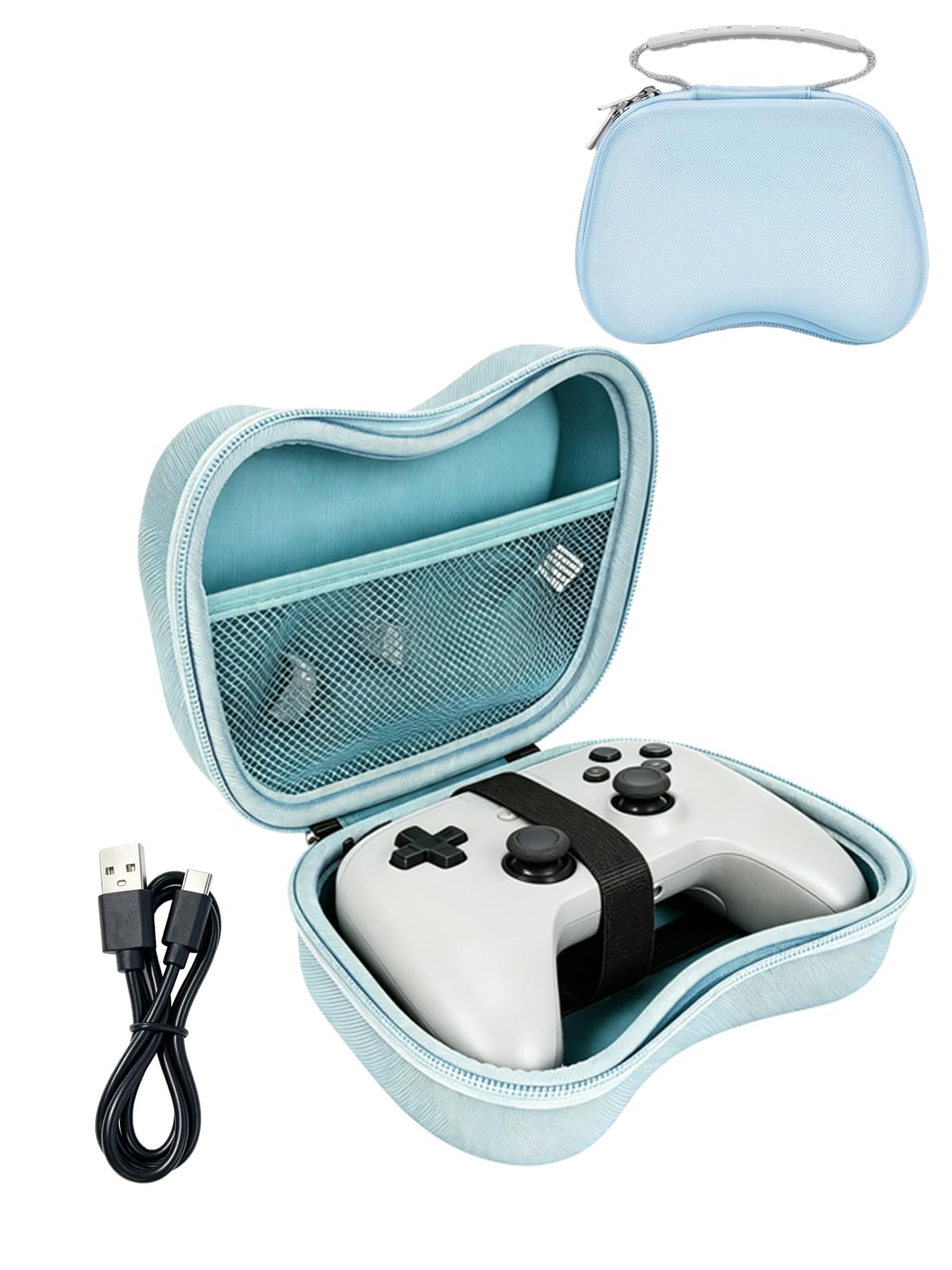 Case for AceGamer Hypershadow D4,EVA Hard Shell,Blue,with Charging Cable