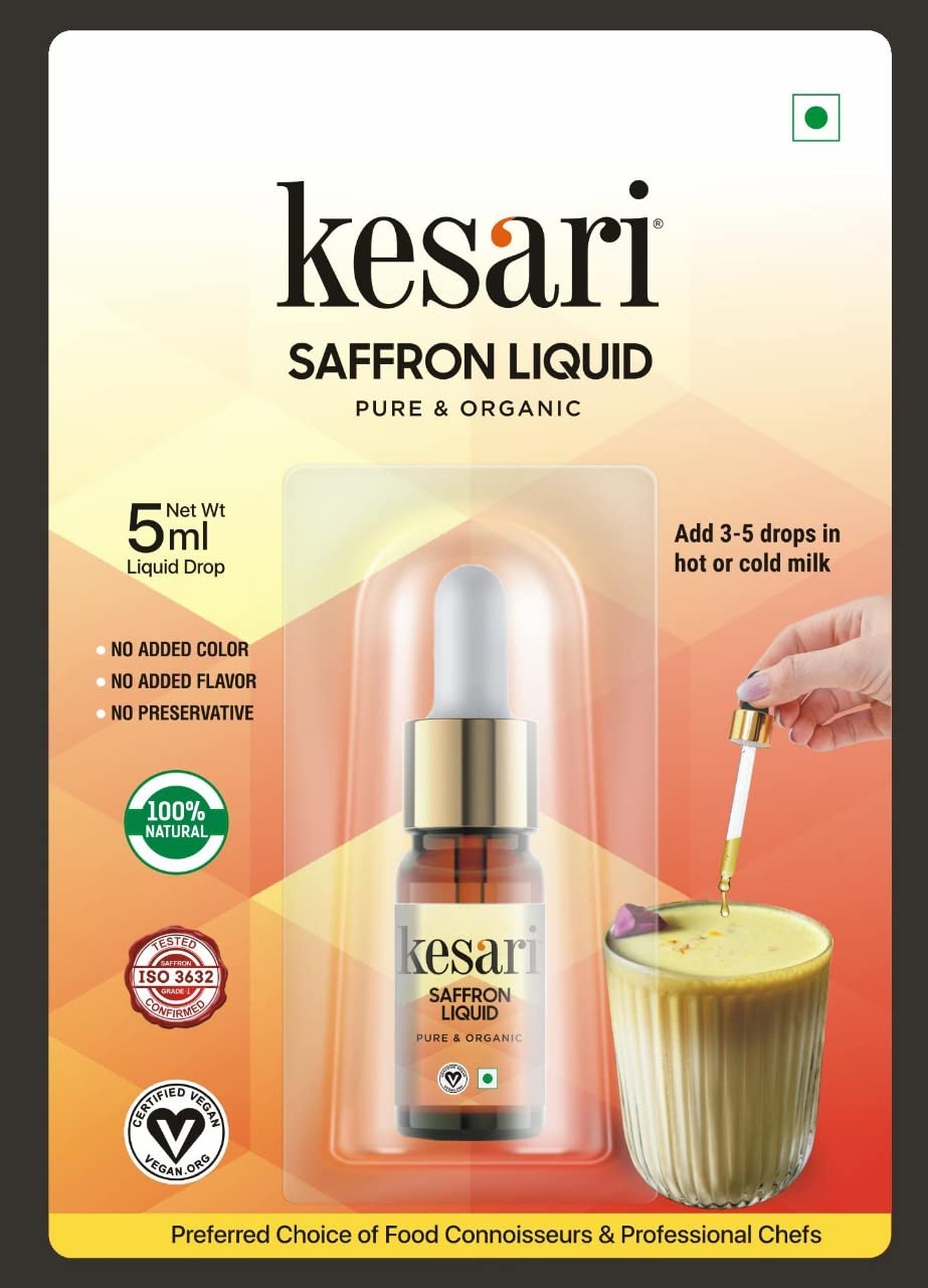 Kesari Saffron Liquid - Pure & Organic Liquid Drops - 5ml (B0BCX7W8Q2) Amazon Price History, Amazon Price Tracker