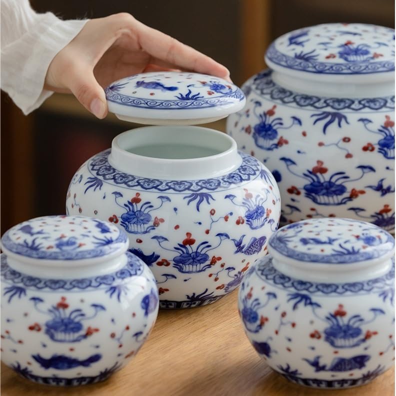 Masowe pojemniki na herbatę, hermetyczne pojemniki, ceramiczne słoiki do przechowywania żywności, styl vintage, chiński, do kuchni, do organizacji kawy, pojemniki