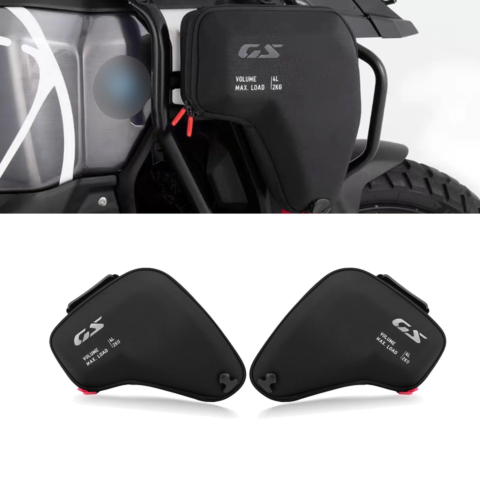 For R1300GS Adventure R 1300 GSA R1300 GS ADV 2024 2025 Motorcycle Left Right Radiator Cowl Bag Fairing Waterproof Tool Bag