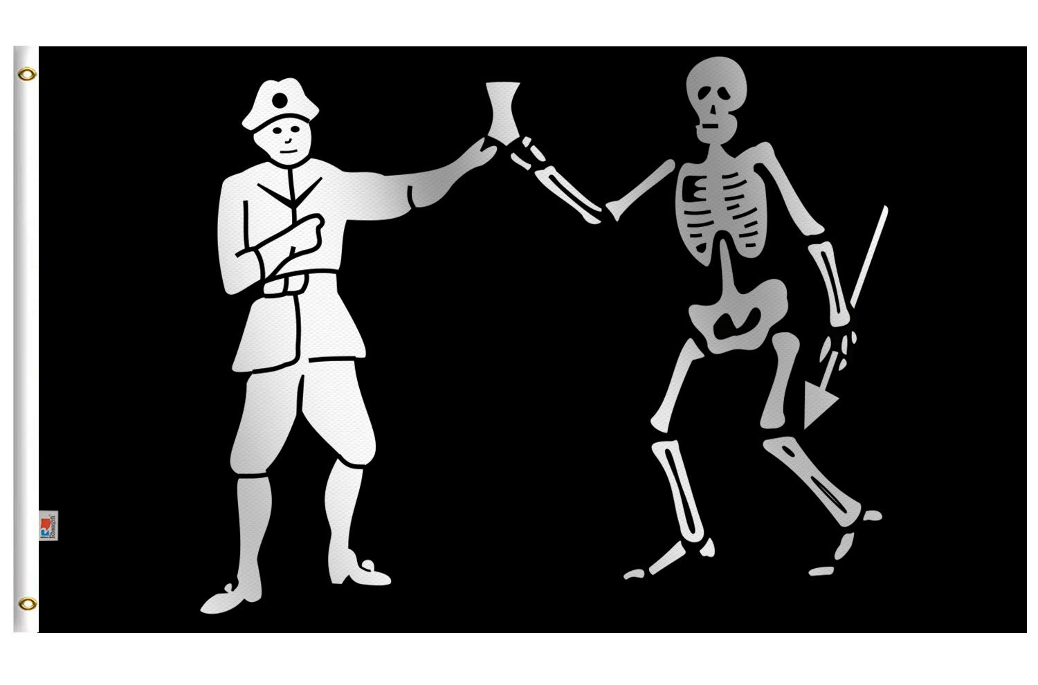 Rhungift Piratenflagge Jolly Roger – 90x150 Cm, Wetterfest Für Garten & Zimmer