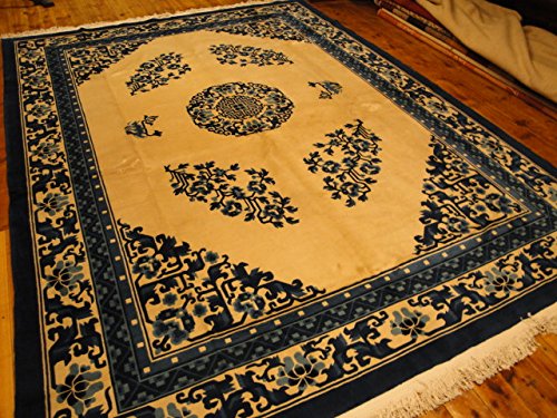 Handgeknüpfter China Orientteppich aus Schurwolle 372 x 278 cm Peking Design – Bild 8