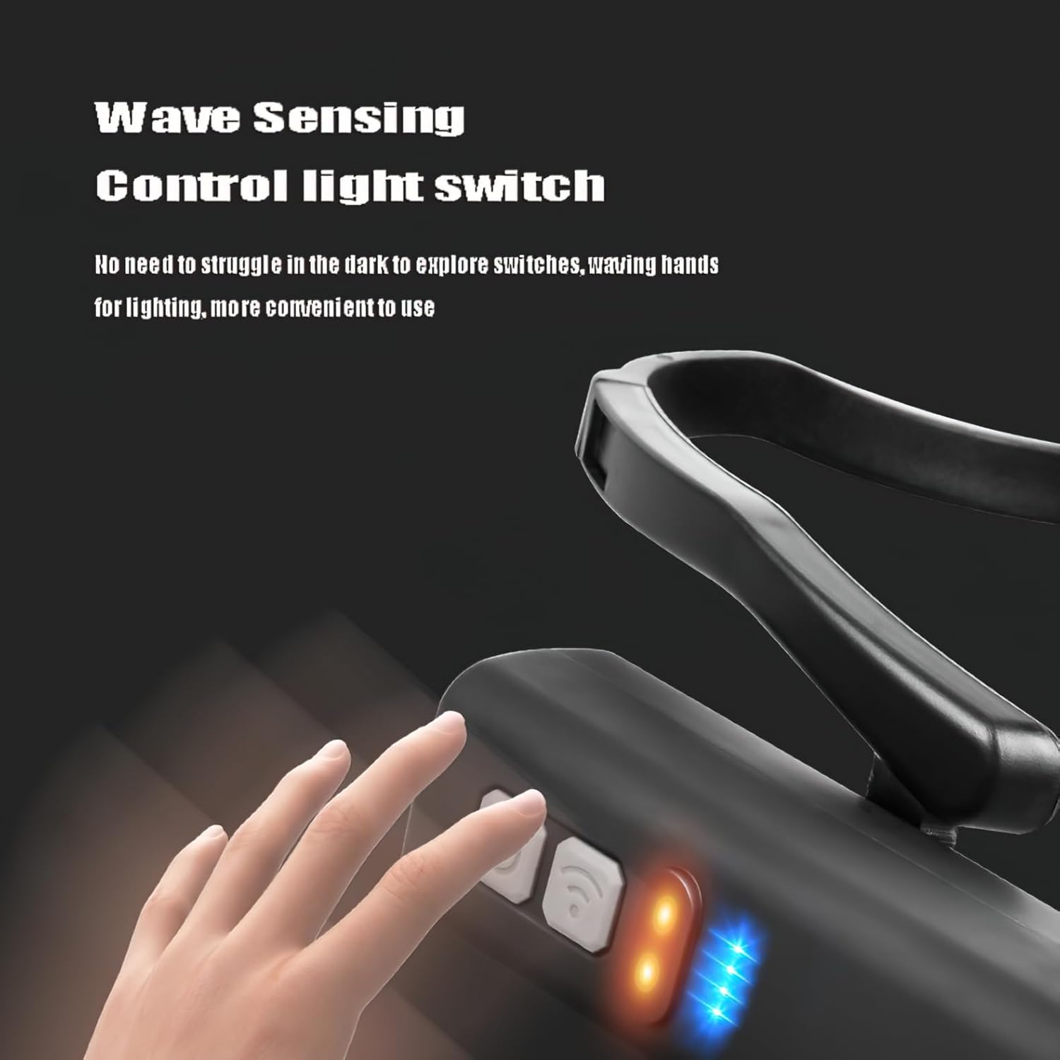 Rechargeable LED Neck Light with Wave Sensing Control, Hands-Free Wearable Flashlight, Adjustable Headlamp with USB Charging (4)