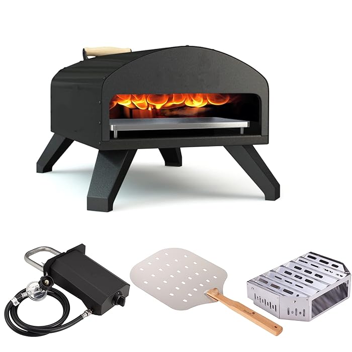 Buy Bertello Outdoor Pizza Oven Bundle Bertello Pizza Oven, Gas+Wood