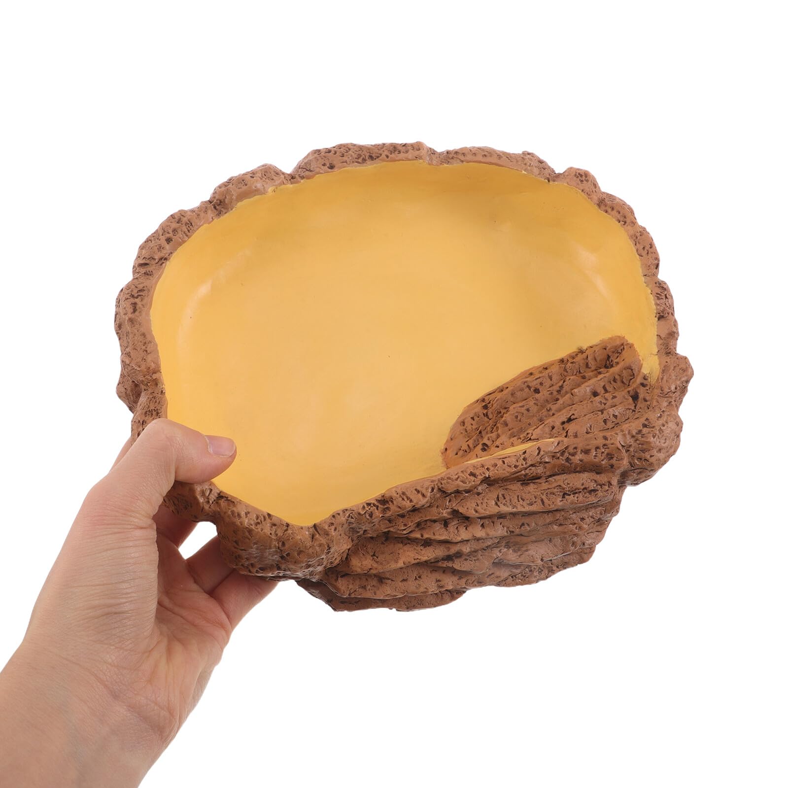 Comedero para Reptiles Grande, Cuenco de Agua Profundo para Dragón Barbudo y Tortugas, Plato de Comida y Bebida para Terrario, Resistente y Seguro para Anfibios y Lagartos