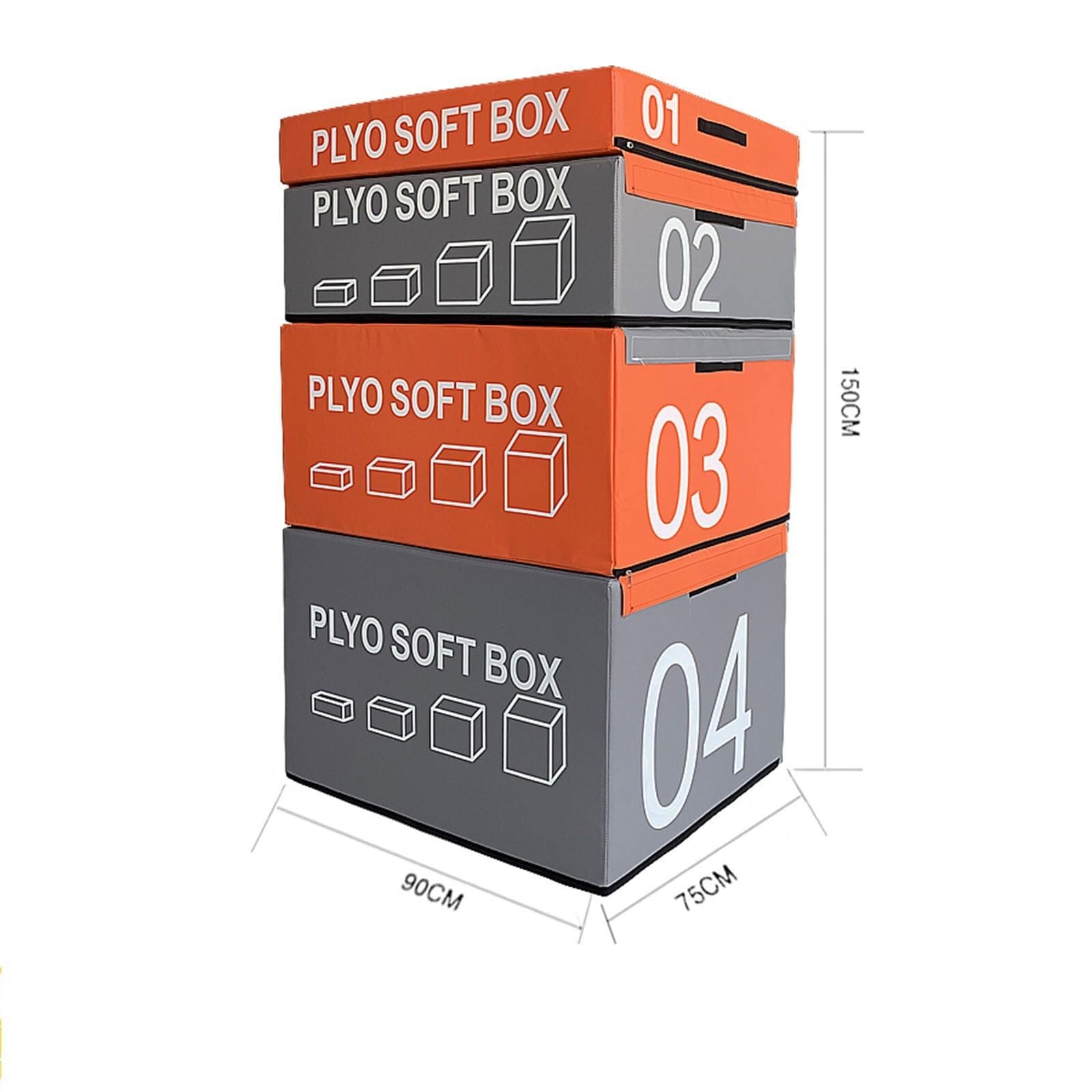 LICOME Jump Box Soft Foam Box Professional Physical Training Combination Box Used for Home Gym and Outdoor Exercise. Suitable for Agility Training and Speed Training(B)