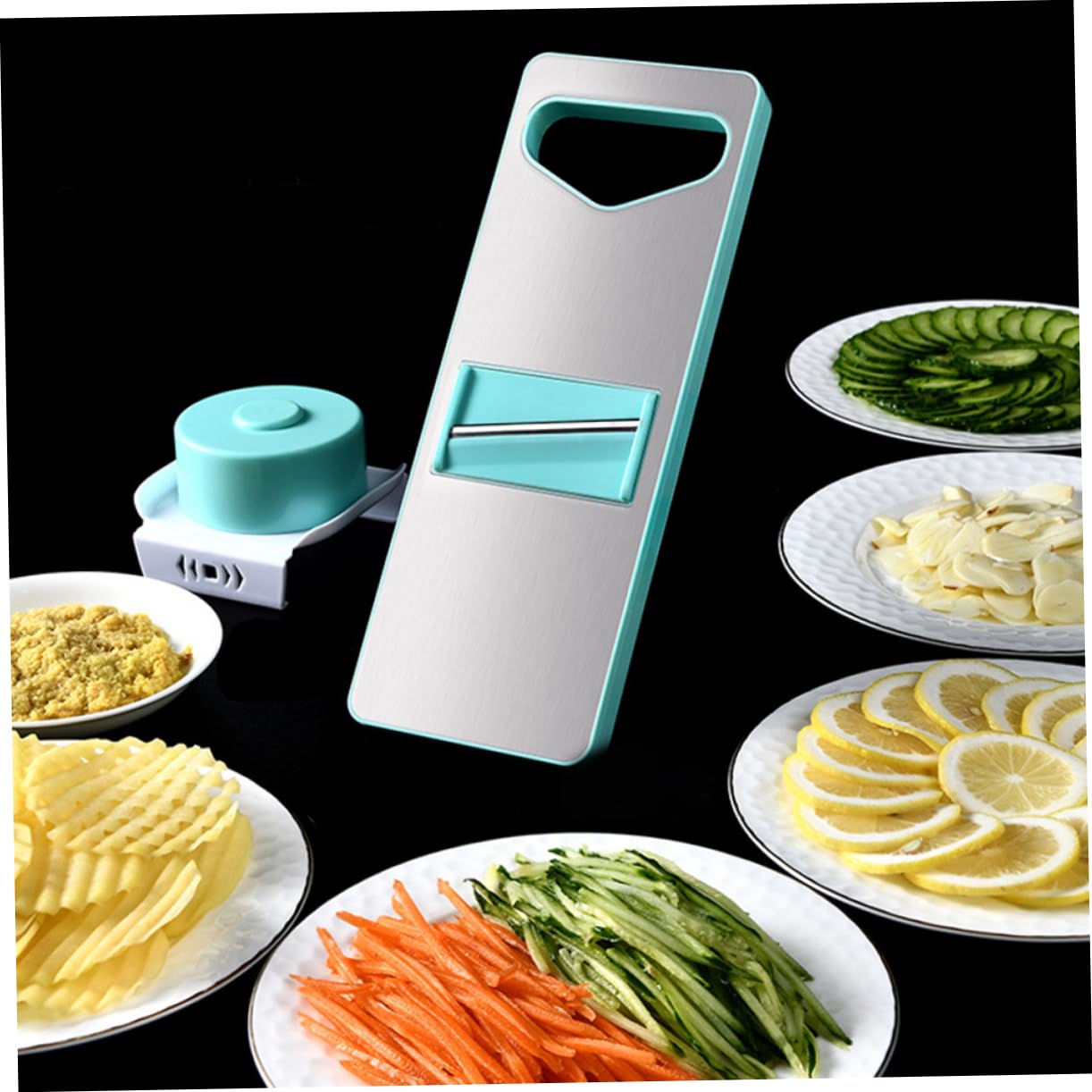 IMIKEYA 3 Juegos Desfibradora Rallador De Patatas Rallador De Verduras Conveniente Trituradora De Alimentos De Cocina Rallador De Queso Rallador De Zanahorias Multifunción Abs Sky-blue