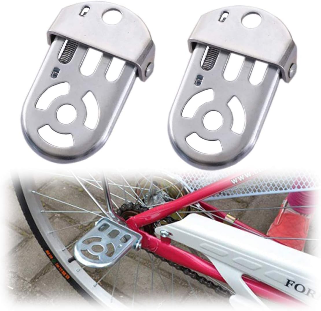 auvstar Folding Bike Pegs, Bicycle Pedal Rear Axle,Bicycle Rear Seat Pedal Cushion,Suitable for Kids Adult BMX Mountain Bike(1 Pair)