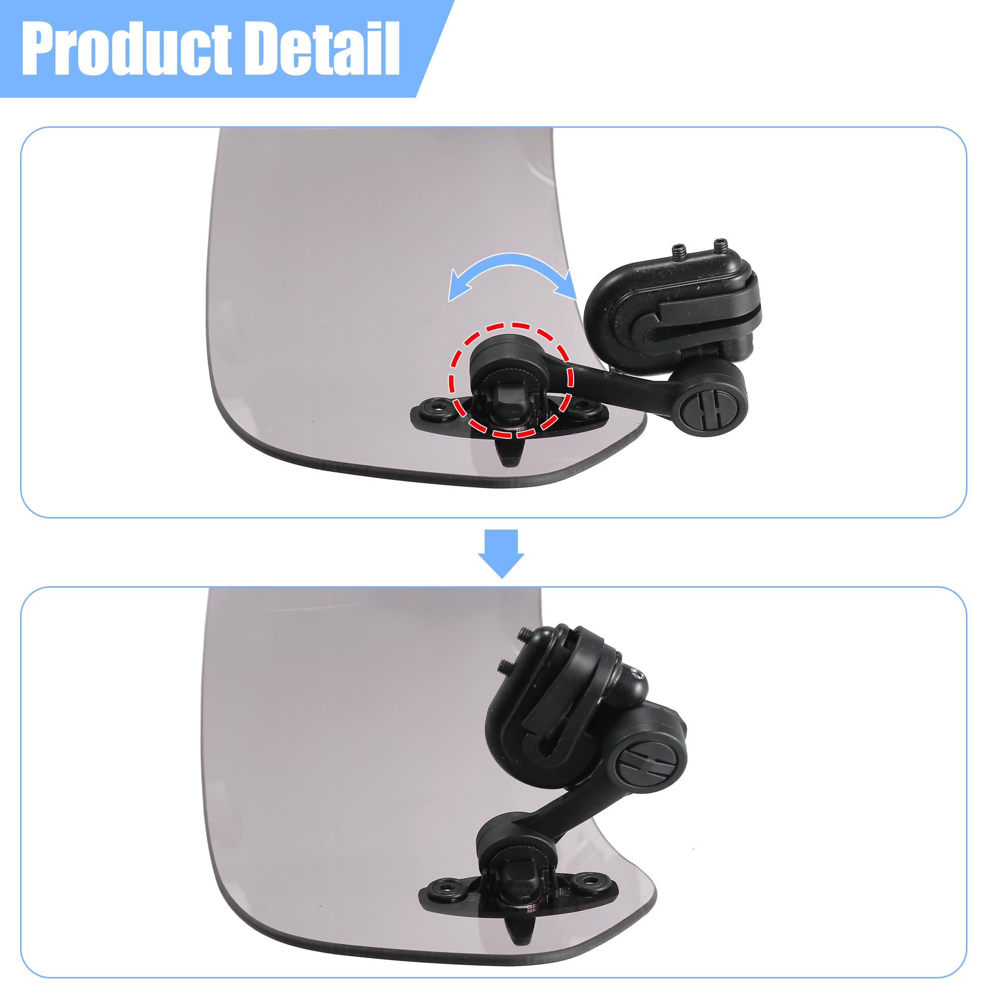 Parabrisas Ajustable Para Moto - Extensión Acrílica, 11.2 X 4.9 Pulgadas, Compatible Con Suzuki Y Otras