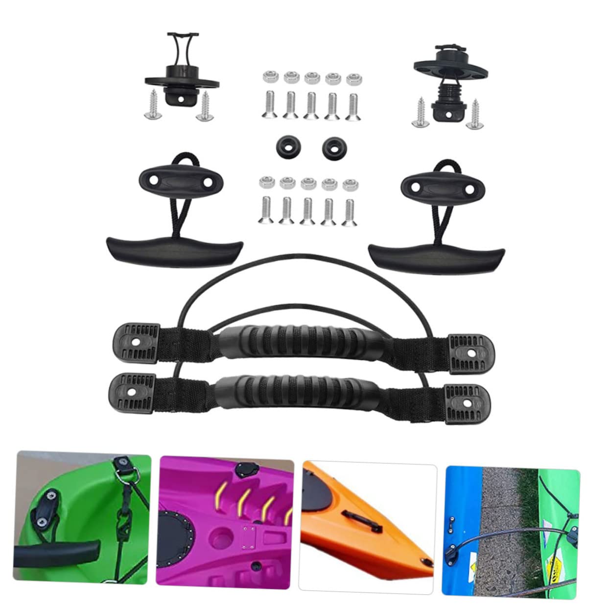 HANABASS 1set per Kayak Ergonomiche Accessori per Canoe e Barche e Portatile per Trasporto e Facile Compatibile Kayak e Canoe
