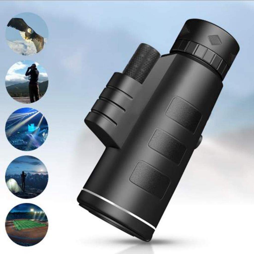 Przenośny monokular 60 x 80 High Definition Monokular, 22 mm, okular, wodoodporny, do obserwacji ptaków, na kemping, wędrówki, dla dorosłych, obserwacji ptaków, na zewnątrz, w podróż, zwiedzanie