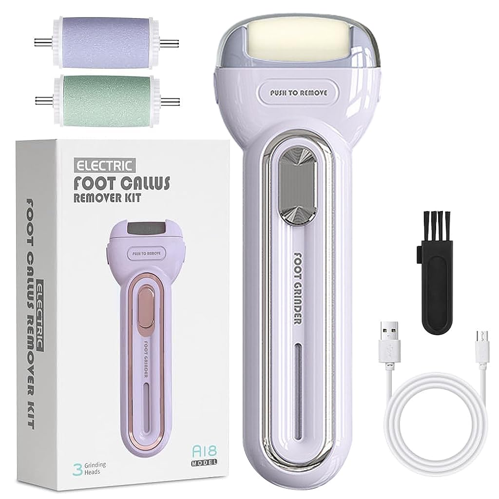 HANNEA® Electric Foot Scrubber Callus Remover with 3 Rollers, Pedicure Scrubber For Improve Rough Callus on Heel Rechargeable Electronic Pedicure Scrubber Tool Professional Feet Care (B0CT2W895F) Amazon Price History, Amazon Price Tracker