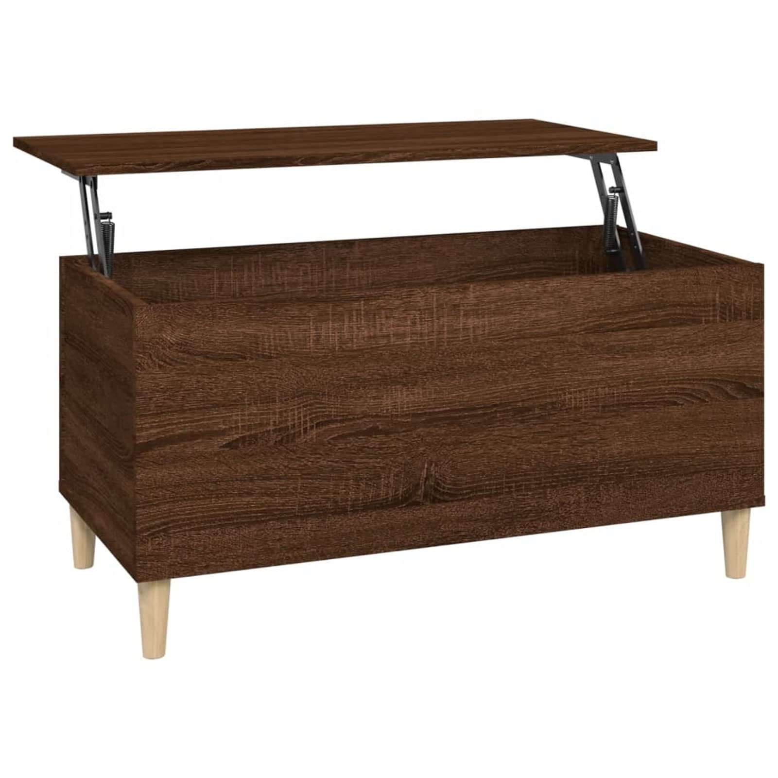 Homgoday Tavolino da caffè in rovere marrone, 90 x 44,5 x 45 cm, tavolino da caffè, tavolino da tè, per soggiorno, sala d'accoglienza degli ospiti, camera da letto e ufficio, mobili 983