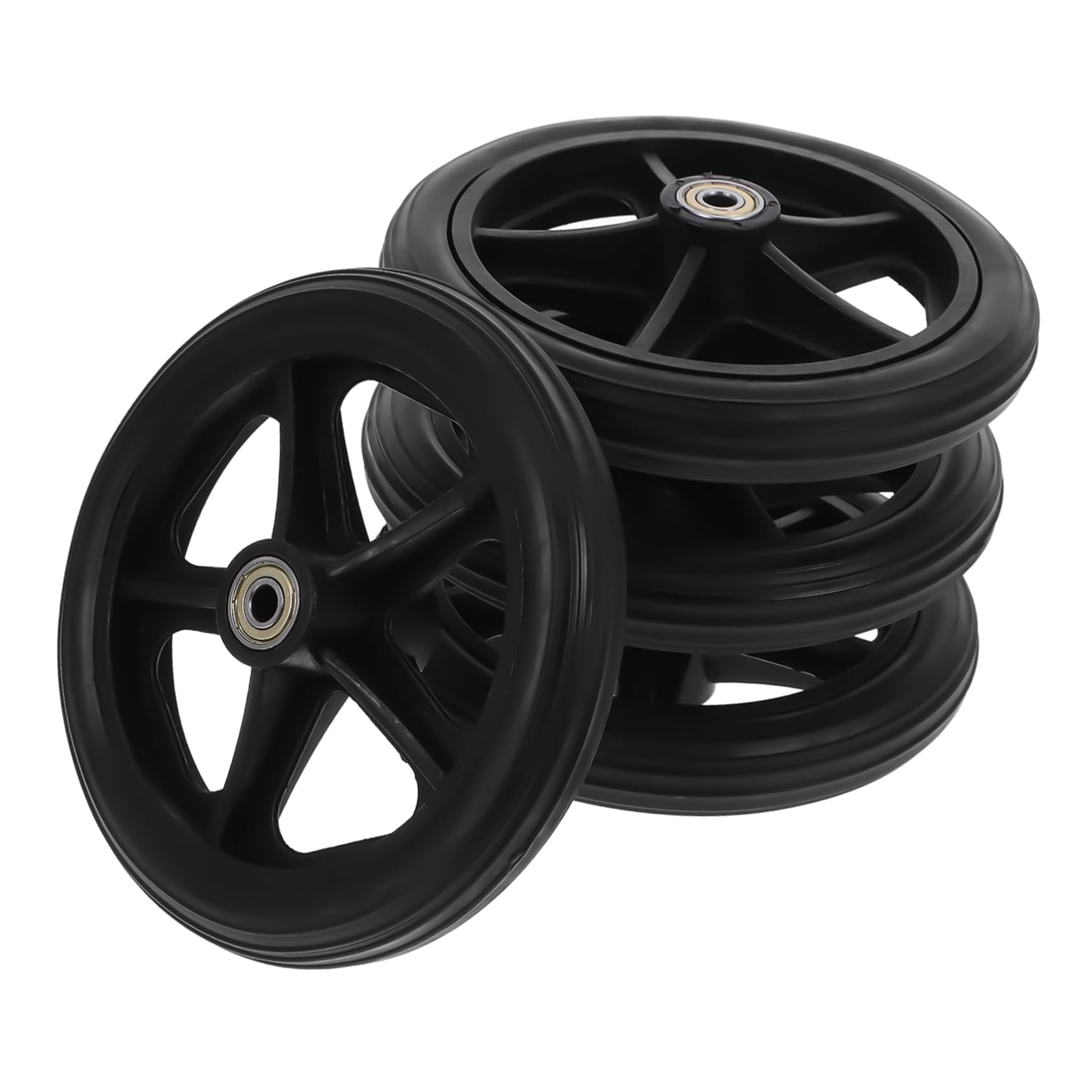 HAPINARY Wheelchair Accessories Wheelchair Spare Wheel Wheelchair Wheel Replacement Scooter Furniture Wheels Tall Walker No Wheels Manual Wheelchair Universal Wheel 4 Wheel Walker Steel