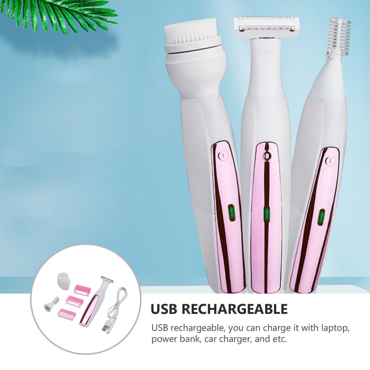 Trimmer Corpo Donna Potente e Lavabile per Depilazione Ascelle e Zona Bikini Ipx6