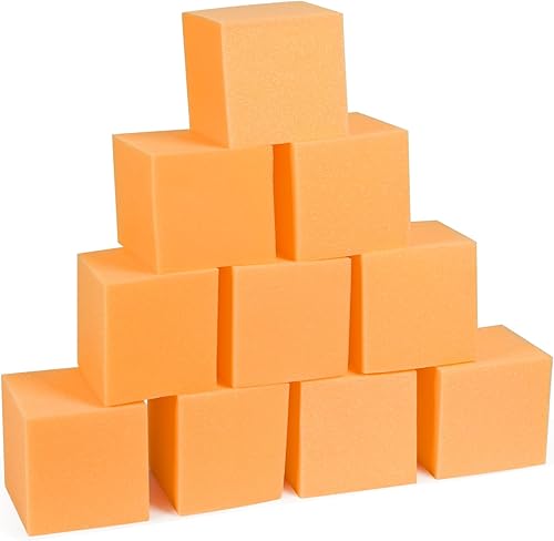 TRENDBOX 24 bloques de espuma de 5 x 5 x 5 pulgadas, bloques de espuma para hoyos de espuma, cubos de espuma de esponja para parque de atracciones,